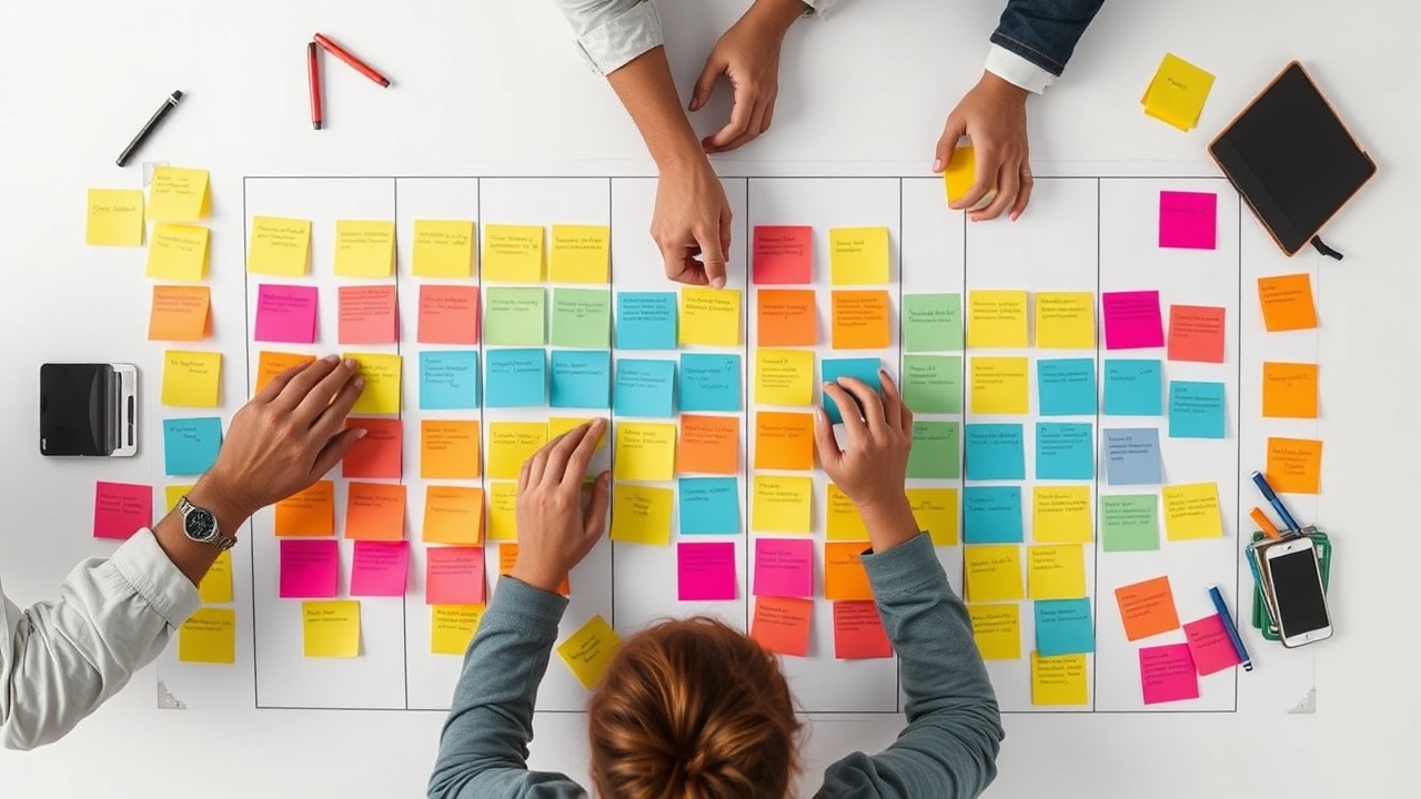 Product team planning session showing roadmap